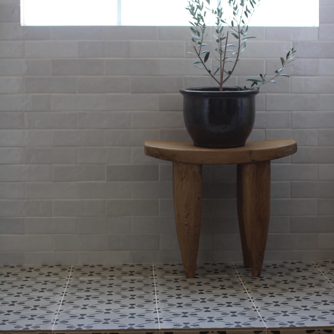  2.5 x 8 Black Ceramic Tile for Kitchen, Bathroom or